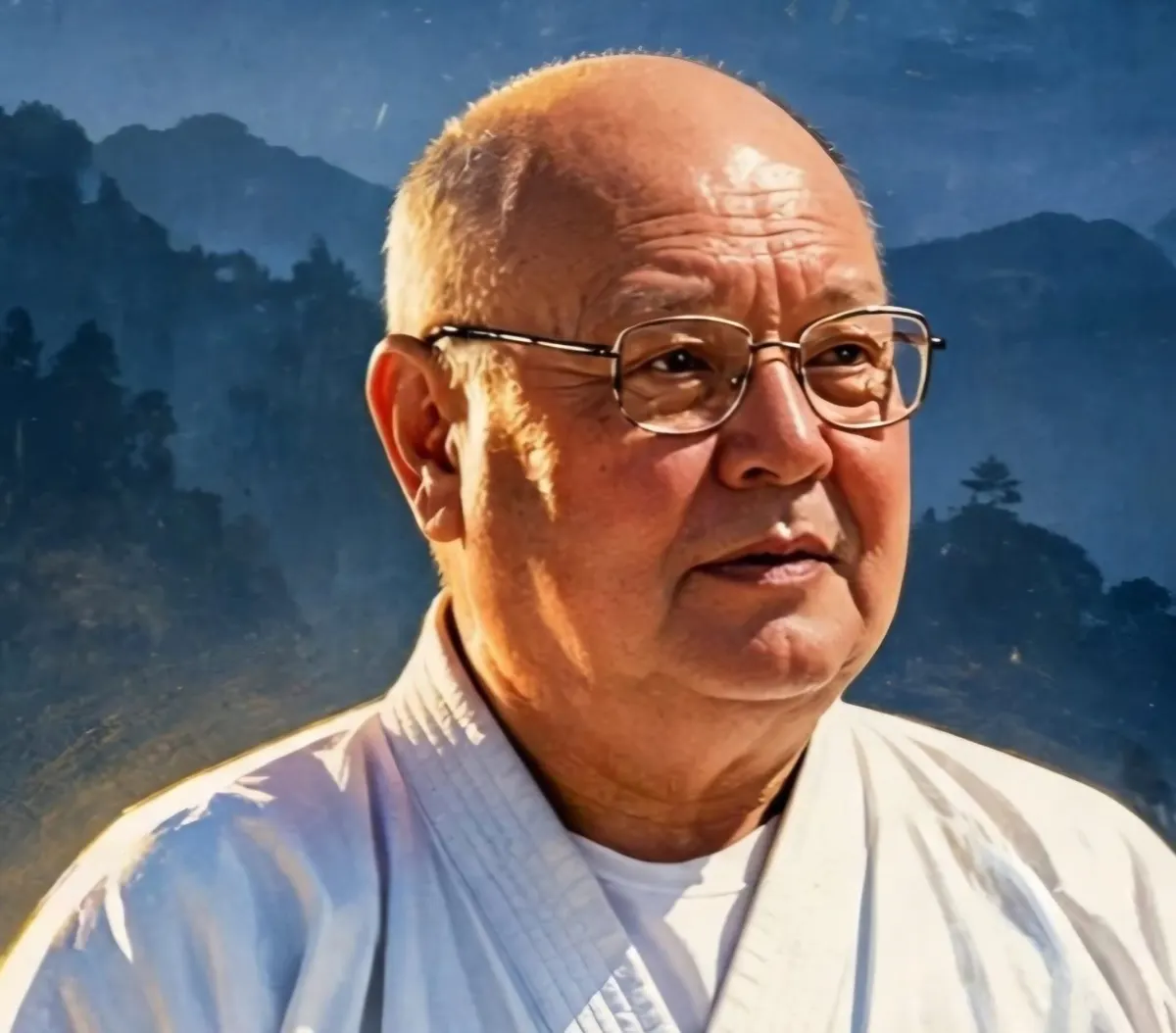 Stephen McGlinchey, chief instructor, in a white gi